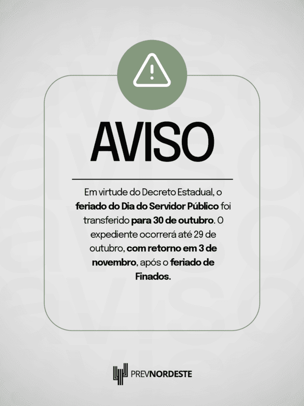 AVISO Suspensão do atendimento